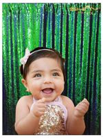 Mermaid Sequin Photography Backdrop 5FTx7FT Green&Black Sequin Two Color Changed Reversible Shimmer Sequin Backdrop for Party Decor (5ft X 7ft, Green+Black)-0906E
