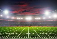 CSFOTO 7x5ft Stadium Background Football Stadium Night Photography Backdrop Rugby Soccer Sport Championship Competition Spotlight Recreation Evening Photo Booth Shoot Studio Props Polyester Wallpaper