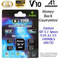 TF Card 32GB Micro SD Card 4 Pack Plus Adapter. Amplim High Speed 32 GB Class 10 MicroSDHC Micro SDHC Mini SD Memory Card for Nintendo, Android Phone Samsung LG Moto, GoPro Hero, Drone, Roku, Cameras