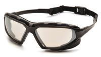 Pyramex Safety Highlander XP Eyewear, Black-Gray Frame/Indoor-Outdoor Mirror Anti-Fog Lens