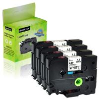 GREENCYCLE 4 PK Black on White Label Tape Compatible for Brother TZe-221 TZ 221 TZe221 TZe 221 P-Touch 9mm 8m 26.2ft PT1130 PT1160 PT1170 PT1700 PT1750 PT1760 PT530 PT550