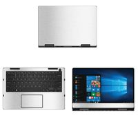 decalrus - Protective Decal for Dell Inspiron i7386 / 7386 (13.3" Screen) Laptop Silver Texture Brushed Aluminum Skin Skins Decal wrap BAdellInspiron13_I7386Silver