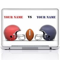 Meffort Inc Personalized Laptop Notebook Notebook Skin Sticker Cover Art Decal, Customize Your Name (13 Inch, Football A)