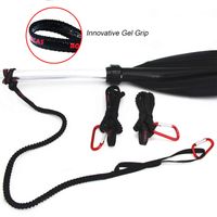 Paddle Leash Safety Rod Bungee Rod Holder Gripping Gear Leash with Innovative Gel Grip to The Paddle or Rod for Kayaking, Canoeing (Set of 5)