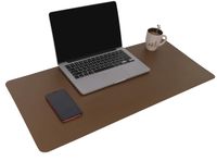 Multifunctional Office Desk Pad, 31.5" x 15.7" YSAGi Ultra Thin Waterproof PU Leather Mouse Pad, Dual Use Desk Writing Mat for Office/Home (31.5" x 15.7", Bronze)
