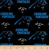 lovemyfabric NFL Sports Teams Logo Print Stage Backdrop/Photography Backdrop/Photo Studio Background 5 Feet by 9 Feet (Carolina Panthers Black)