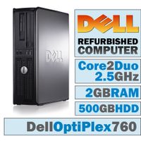 Dell OptiPlex 760 DT/Core 2 Duo E7200 @ 2.53 GHz/2GB DDR2/500GB HDD/DVD-RW/WINDOWS 7 PRO 32 BIT