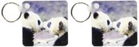 3dRose Baby Pandas - Key Chains, 2.25 x 4.5 inches, set of 2 (kc_2547_1)