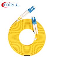 FiberHal Fiber Optic Cable LC to LC Singlemode Duplex 9/125 OS2/OS1, UPC LSZH, 15M(49ft) yellow