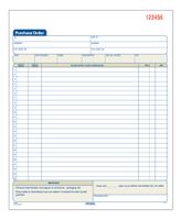 Adams Purchase Order Book, Carbonless, White/Canary, 2-Part, 8-3/8 x 10-11/16 Inches, 50 Sets (DC8131)