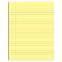 TOPS The Legal Pad Plus Writing Pads, Glue-Top, 8-1/2" x 11", Legal Rule, Canary Paper, 50 Sheets, 12 Pack (71522)