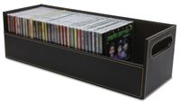 Stock Your Home CD Storage Box with Powerful Magnetic Opening - CD Tray Holds 40 CD Cases for Media Shelf Storage and Organization
