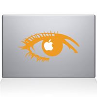 The Decal Guru 0160-MAC-13P-SY Apple of my eye Vinyl Sticker, 13" Macbook Pro (2015 & older), Yellow