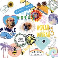 50-Pack Stickers for Water Bottles Cute,Yespure Waterproof,Aesthetic,Trendy Stickers for Girls Teens, Perfect Stickers for Waterbottle,Laptop,Phone,Travel Case F
