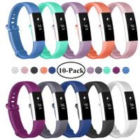 Fundro Replacement Bands Compatible with Fitbit Alta and Fitbit Alta HR, Newest Sport Strap Wristband with Secure Metal Buckle (A# 10-Pack, Large)