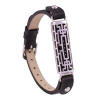 for Fitbit Flex2 Leather Bands, UNEXTATI for Fitbit Flex2 Bracelet Accessories Bangle Leather and Metal Bands Wristbands for Flex2 - Silver Case + Black