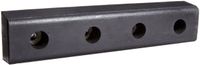 Rubber Molded Dock Bumper, Rectangular, 4 Holes, 20" Length, 4-1/2" Width, 3" Depth