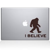The Decal Guru 1904-MAC-12M-BRO I Believe Bigfoot Decal Vinyl Sticker, Brown, 12" MacBook