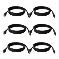 QualGear High Speed HDMI 2.0 Cable with Ethernet (3 Feet - 6 Pack) - 100% OFC Copper, 24K Gold Plated Contacts, Triple-Shielded. Supports 4K Ultra HD, 3D, 18 Gbps,ARC  (QG-CBL-HD20-3FT-6PK)