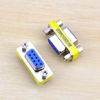 DB9 Null Modem Adapter Male to Male Gender, Serial RS232 9 Pin Connectors (2 Pack) (2 Pack-FF)