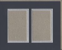 16x20 Navy Blue & Silver Double Picture Mat Cut for 2 8x10 Pictures