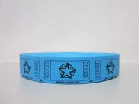 Raffle Tickets - Blue Star Single Roll - Roll of 2000 Star Raffle Tickets (Blue)