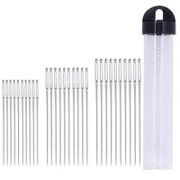 30 Large-Eye Hand Sewing Needles,3 Sizes Large-Eye Stitching Needles Crochet Cross Stitch Weaving Sewing Tools with Sewing Bottle