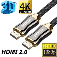 4K HDMI Cable (4K Full 19+1) HDMI 2.0 Cables 18Gbps Support Ethernet 28AWG-Golden Plated Connector-Audio Return,Video 4K 2160p,3D,HD 1080P-Xbox PS3 PS4 PC TV Projectors -10 Feet