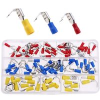 Hilitchi 120pcs 22-16/16-14/12-10AWG Piggy Back Insulated Terminals Electrical Wiring Wire Crimp Connectors Set