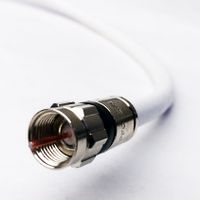 PHAT SATELLITE 160ft RG-6 WHITE Quad Shield CL2 In Wall Rated Outdoor UV Resistant Jacket Digital Satellite Coaxial Cable 18 AWG 75 Ohm Anti Corrosion Compression Connectors Assembled in USA by INTL