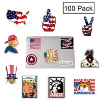 Artilife 100 Pack Laptop Stickers America Patriotic Sticker Decals Trump USA Flag Vinyl for Girls Teens Luggage Travel Skateboard Sticker Decal