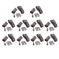 Lightronic 10 Set DT 3 Pin Connector Kit Waterproof 16-20 AWG Plugs Male & Female