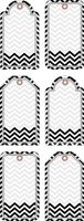 Barker Creek Double-Sided Bulletin Board Decorations, Chevron Black & White (LL-2206)