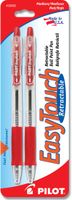 Pilot EasyTouch Retractable Ball Point Pens, Medium Point, Red Ink, 2-Pack (32262)