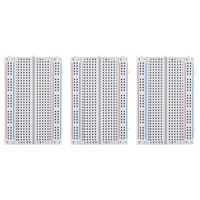 ELEGOO 3PCS 400 tie-Points breadboard, 4 Power Rails for Arduino Jumper Wire