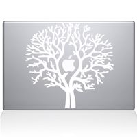 The Decal Guru Apple Tree Decal Vinyl Sticker, 11" MacBook Air, White (1493-MAC-11A-W)