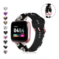 ZEROFIRE Bands Compatible with Fitbit Versa Pattern Printed Replacement Wristband for Women Men, Soft Silicone Fadeless Strap for Fitbit Versa Fitbit Versa 2 and Fitbit Versa Lite Edition