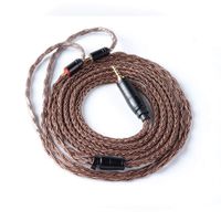 IME Earphone Jack Cable,16 Core Silver Plated Earphone Cable, Black Upgrade Detachable Earphone Cable Replacement Earphone Wire for CCA C10 C16 ZS10 ZS6 ZS5 ZSR ZST TRN V10 V20 TFZ (2.5mm 2 Pin)