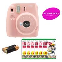 Certified Amazing - Instax Mini 9 & Instax Mini 7S Instant Camera Product Bundles | Film Pack Options | Renewed (Mini 9 + 6 Film Pack, Rose Quartz)