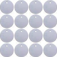 SATINIOR 100 Pieces Stamping Blank Tags, 1 Inch Round with Hole Aluminum Blanks Tags