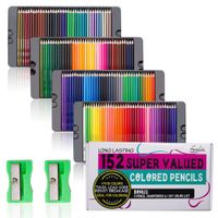 Feela 152 Colored Pencils with Pencil Sharpener Premium Soft Core Colors Pencils Set for Adult Coloring Books