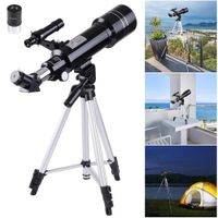 70mm Astronomical Refractor Telescope Refractive Eyepieces Tripod Kids Beginners