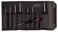 Wiha 26199 Slotted and Phillips Screwdriver Set in Rugged Canvas Pouch, 8 Piece