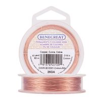 BENECREAT 26-Gauge Tarnish Resistant Copper Wire, 197-Feet/66-Yard
