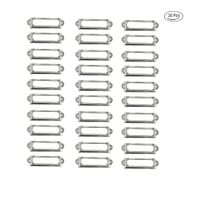 LGEGE 30 Pcs Card Holder Drawer Pull Office Library File Drawer Tag Carbinet Shelves Drawer Name Lable Holder(Color Silvery)