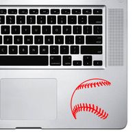 StickAny Palm Series Baseball Corner Sticker for MacBook Pro, Chromebook, and Laptops (Red)