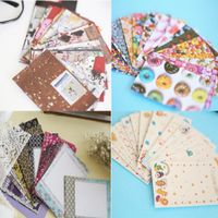 Clover 80 Sheets Lace Fabric/Graffitic Poste/Forest Friends/Dessert Afternoon Tea Pattern For Mini Film FujiFilm Instax Mini 8 7s 25 50s 90 Sticker Borders