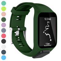 Watbro Band Compatible with Tomtom Runner 2/3 Series, Spark 3, Golfer 2, Adventurer, Silicone Replacement Runner Watch Band Strap Wristband for Women Men