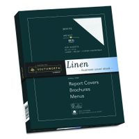 Southworth 25% Cotton Linen Coverstock, 8.5 x 11 inches, White, 65 lb, 100 Sheets (Z550CK)