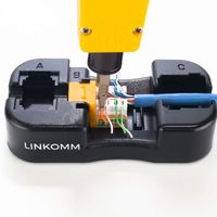 LINKOMM Keystone Jack Punch-Down Termination Palm Holder Stand (Black)